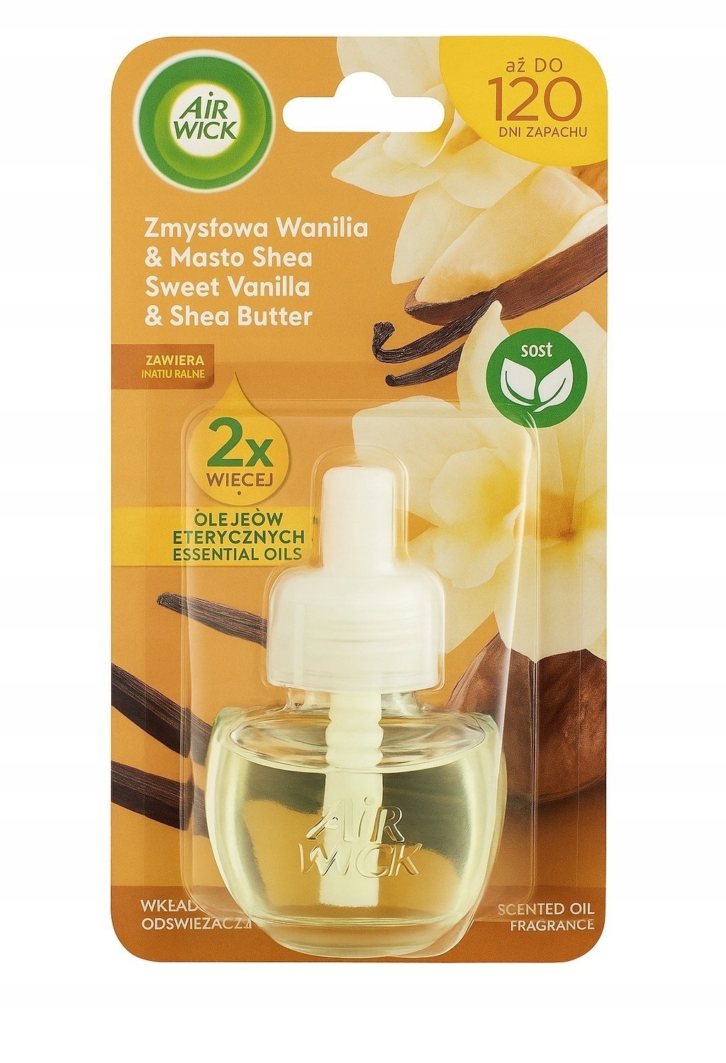 Wkład do elektrycznego odświeżacza AIR WICK, wanilia-masło shea, 19ml