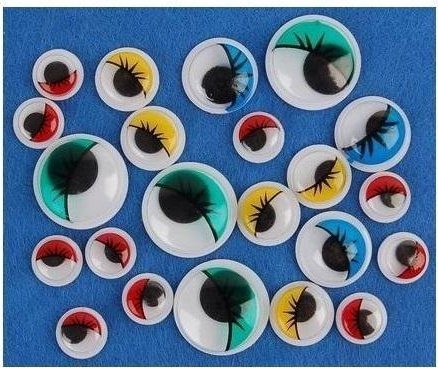 FANDY Ruchome oczka z rzęsami MIX 24szt