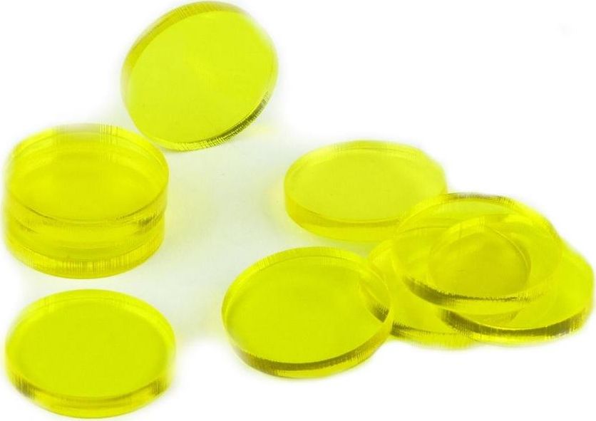 Crafters Crafters: Znaczniki akrylowe - Transparentne - Żółte (10)