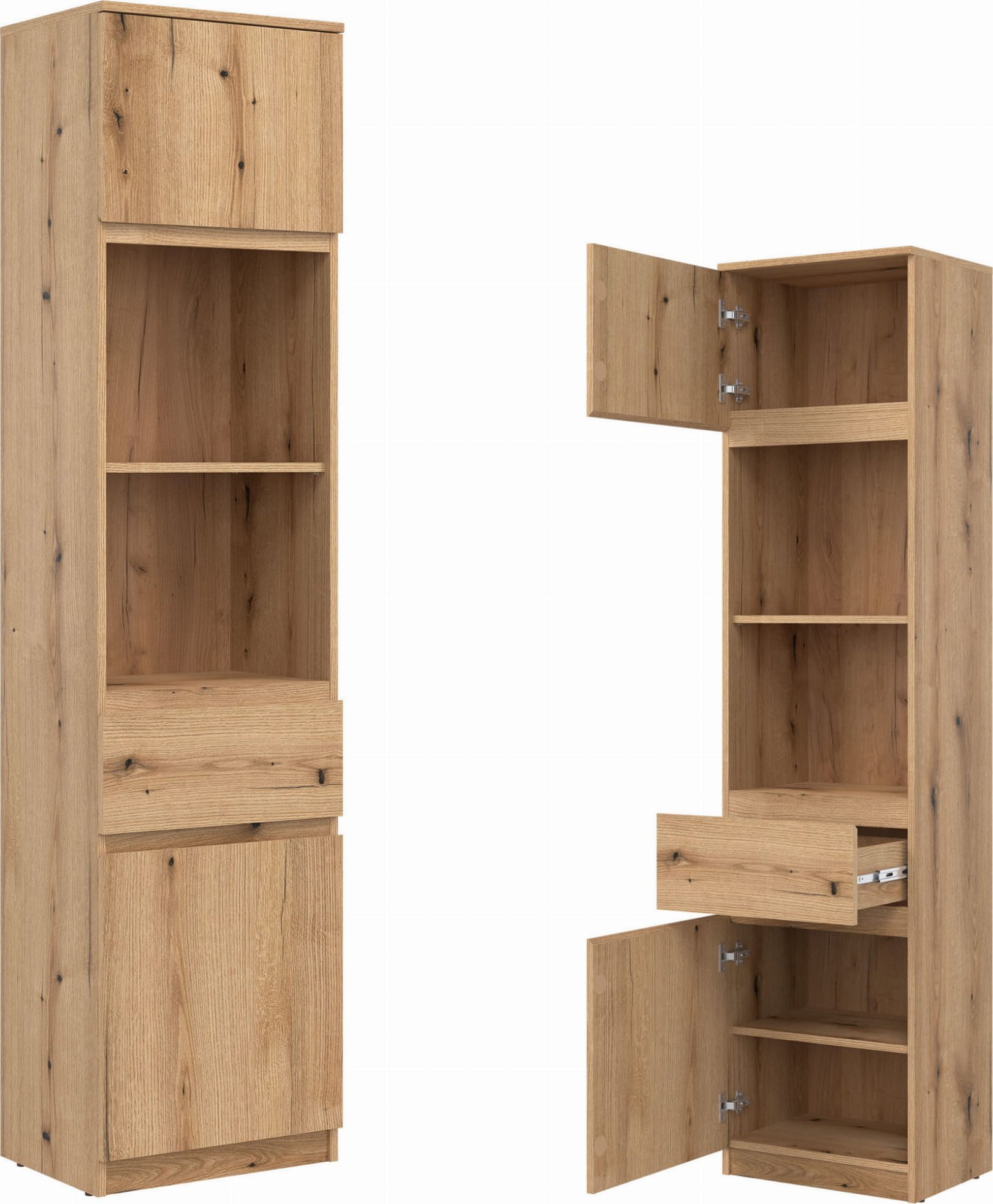 BogFran Szafka L/P wąska Regał Słupek dąb Evoke REMI RM08
