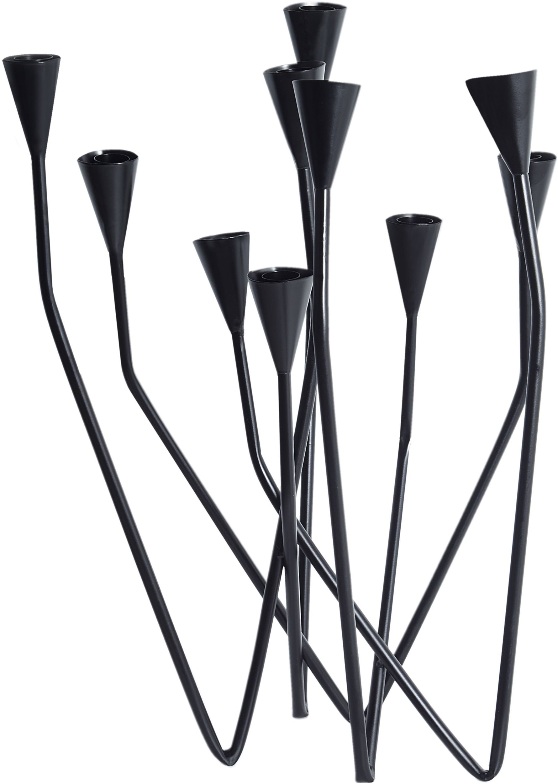 Świecznik MATOSINHOS Metal 54 cm Czarny