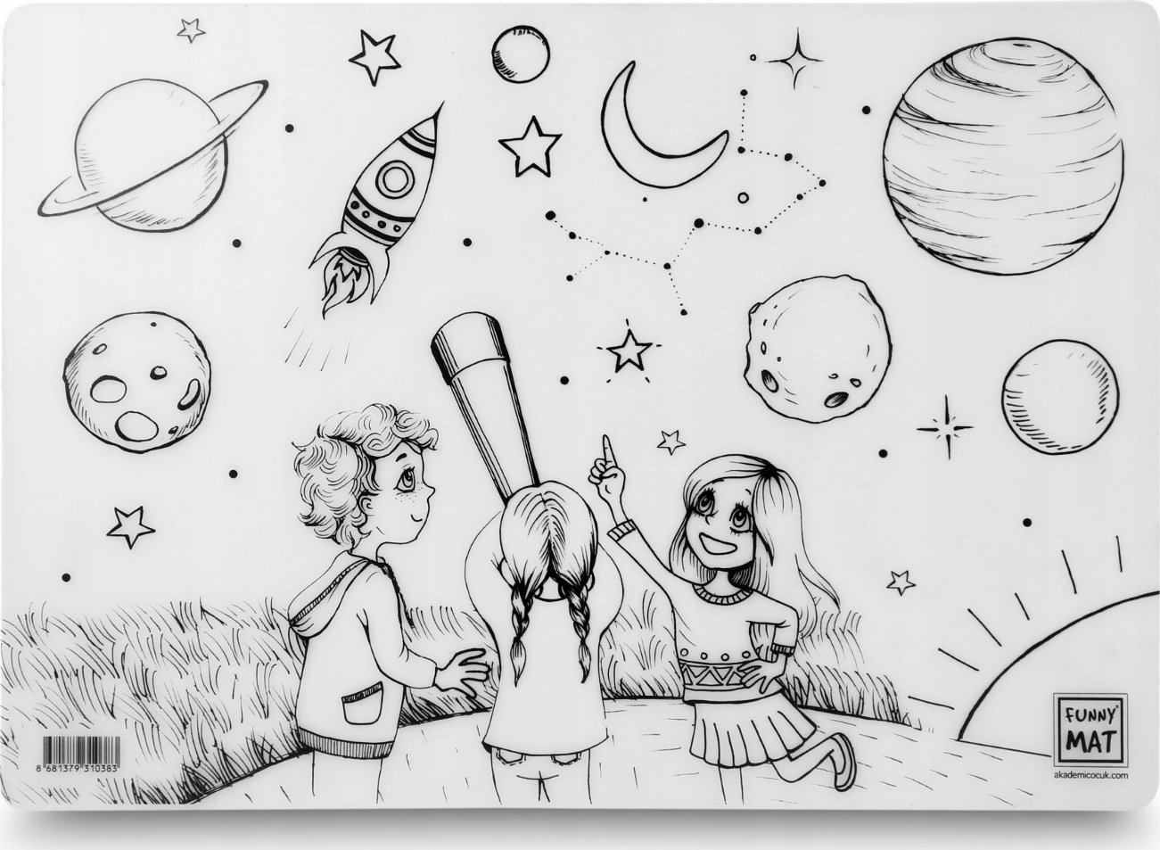 vidaXL Mata transparentna Obserwacja nieba Funny Mat