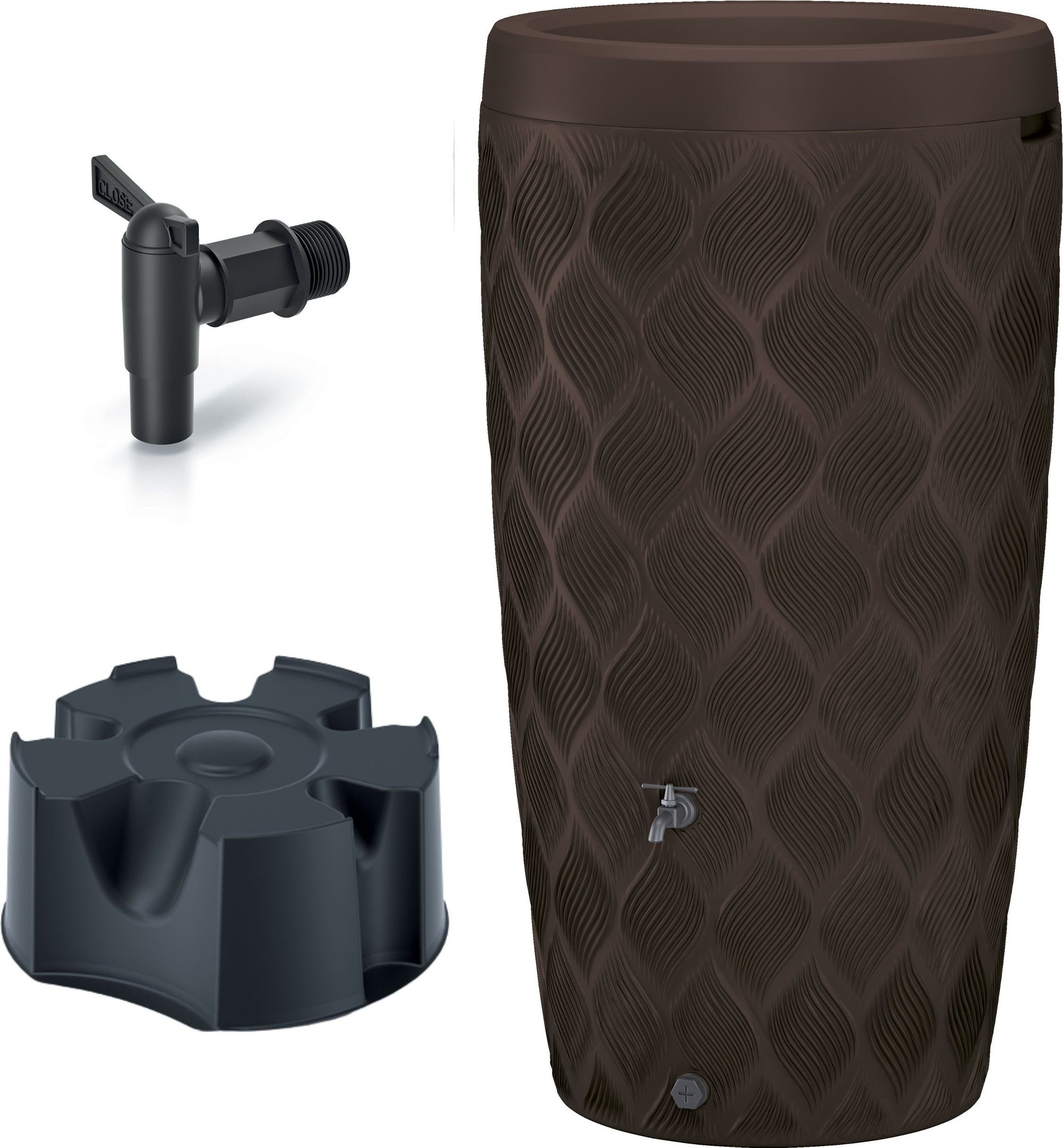 Form-Plastic Zbiornik na deszczówkę Flow 240l + kranik, podstawa