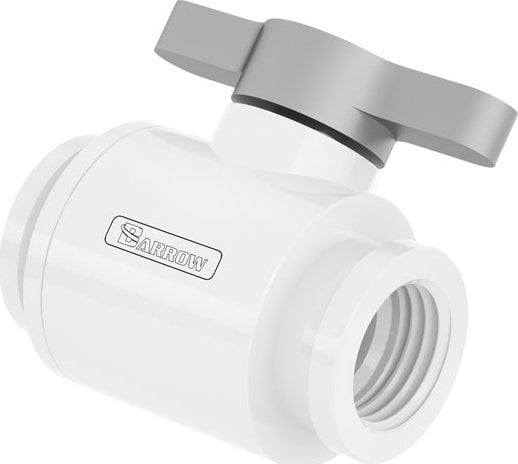 Barrow Barrow Ball Valve (10mm) G1/4 Zoll Kugelhahn, weiß - silber