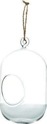 Tajemniczy ogród Ozdobne Szklane Terrarium - Wiszący Owal