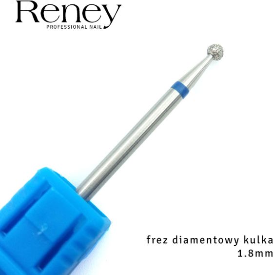 Reney Cosmetics Frez diamentowy do skórek kulka 1.8 mm