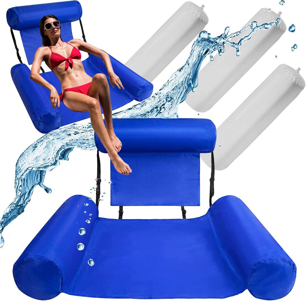 Materac dmuchany krzesło wodne do pływania fotel do basenu leżak pływak