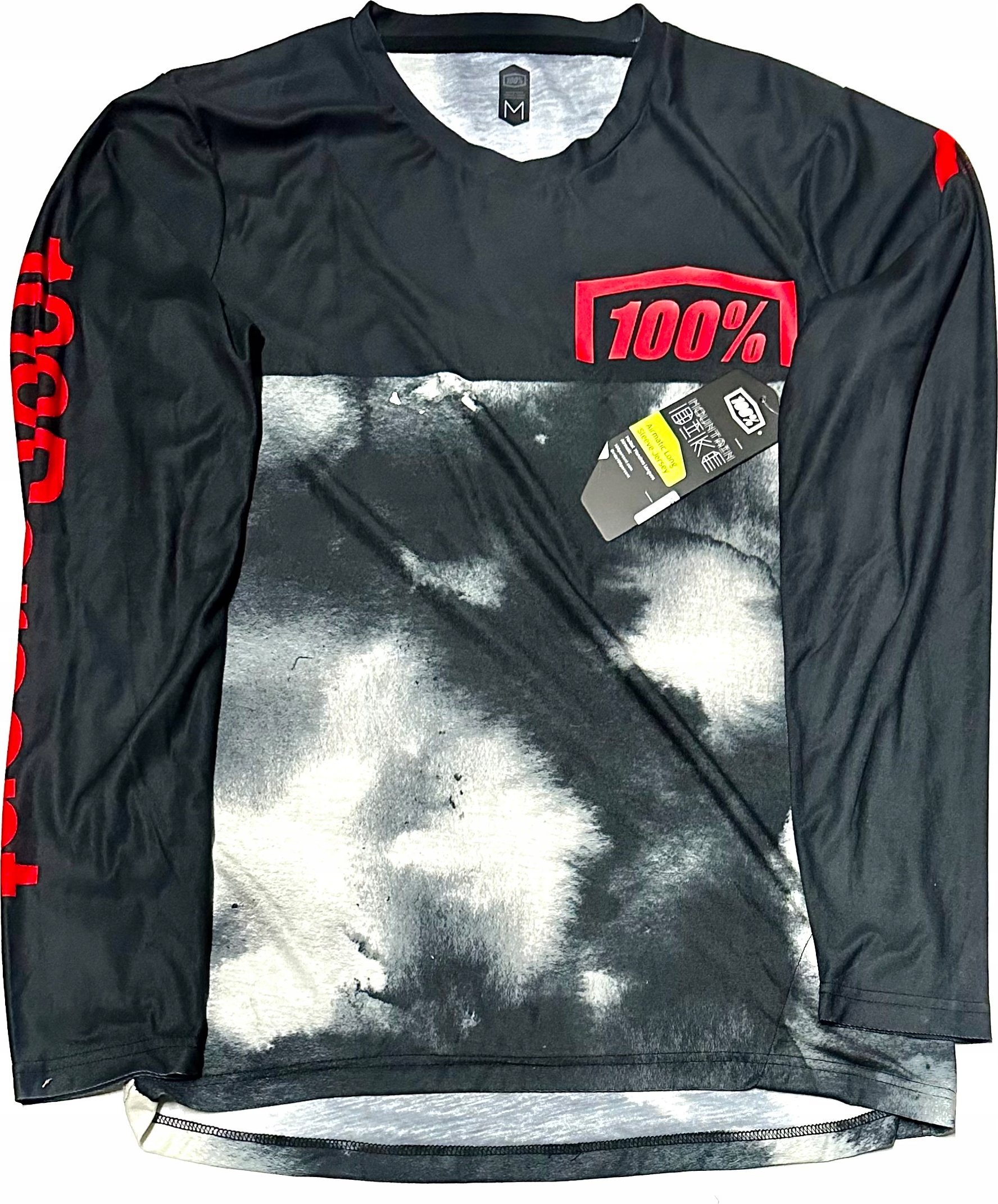 100% Koszulka męska 100% AIRMATIC LE Long Sleeve Black/Grey roz. M (NEW 2023)