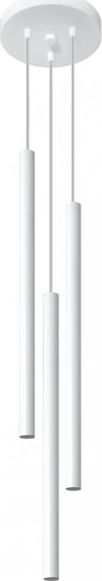 Lampa wisząca Lumes Biała lampa wisząca z trzema tubami - EX521-Pastels
