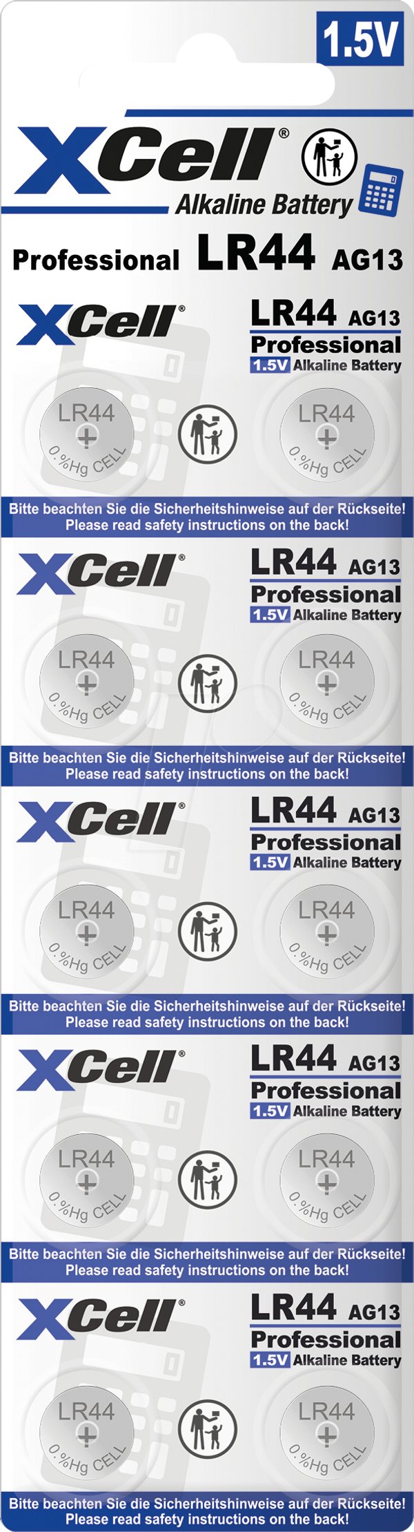 XCell Bateria Bateria guzikowa LR44 145mAh Alkaline 10szt.