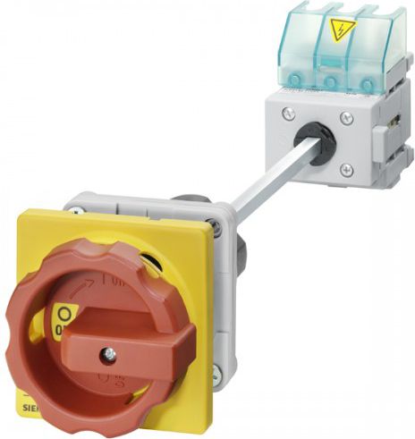 Siemens Łącznik krzywkowy 0-1 3P 100A napęd drzwiowy rozłączny żółto/czerwony IP65 (3LD2714-0TK53)