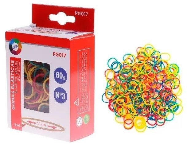 Gumki recepturki kolorowe 30x1,5mm 60g