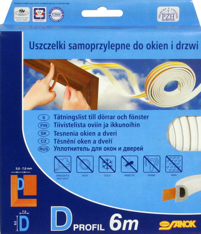 Stomil Sanok Uszczelka gumowa 6m D brązowa 1szt. (00121-006)