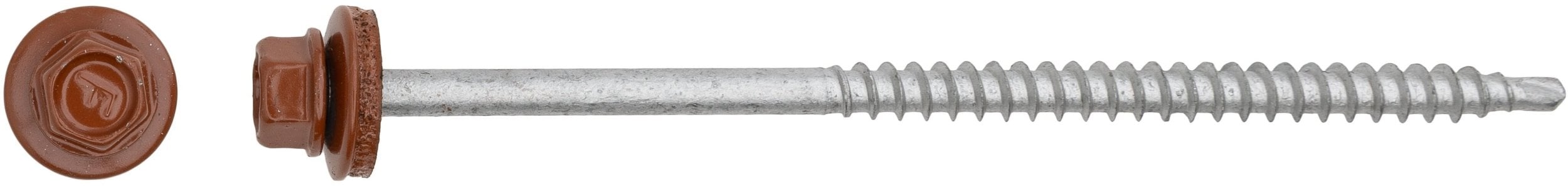 SELF SCR 4.8X25 WOOD+EPMD RAL3009 15PCS