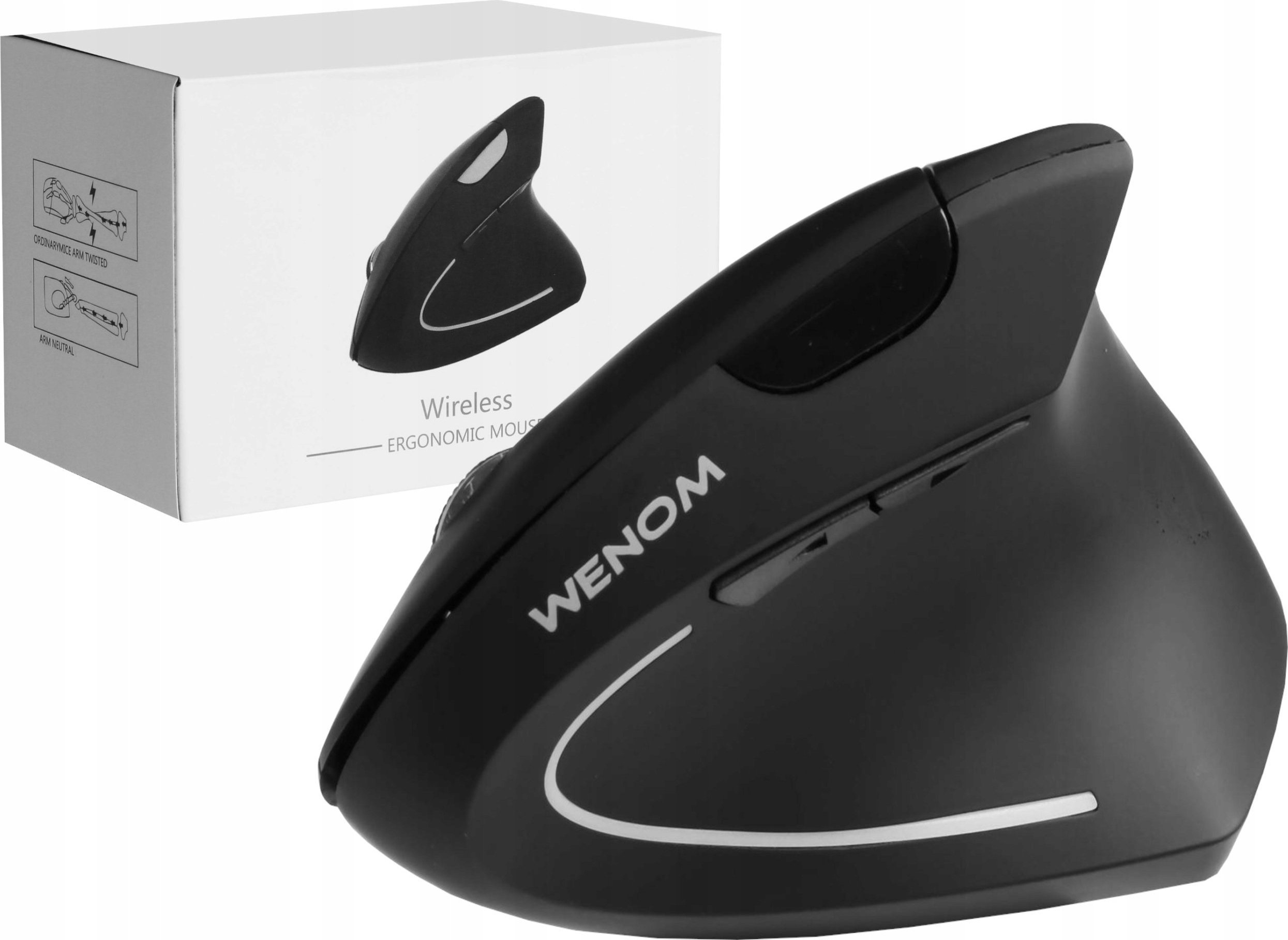 Mysz Wenom Myszka Bezprzewodowa mysz Ergonomiczna Pionowa Wertykalna Bluetooth ARM1600