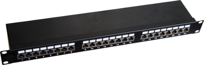 Alantec Patch panel 1U/19 cali STP ekranowany 24 porty kat. 6 złącza LSA półka montażowa (PK-S6-1)