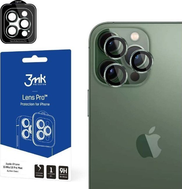3MK Szkło hybrydowe na obiektyw aparatu 3MK Lens Protection Pro Apple iPhone 13 Pro/13 Pro Max zielony/alphine green