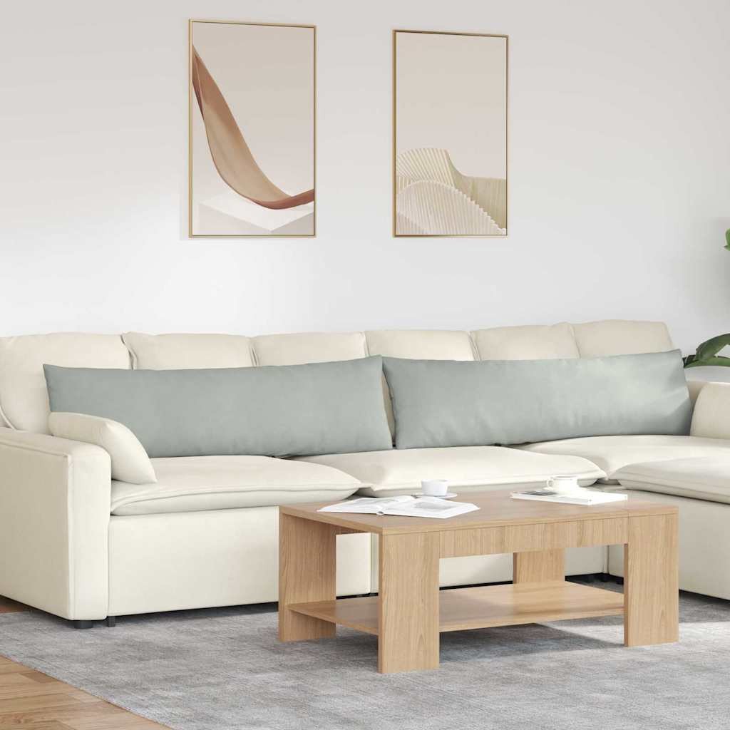 vidaXL Poduszki na sofę 2 pcs Jasnoszary 145 x 40 cm