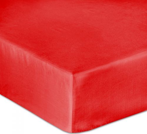 Darymex Prześcieradło satynowe z gumką 140x200 kolor Czerwony