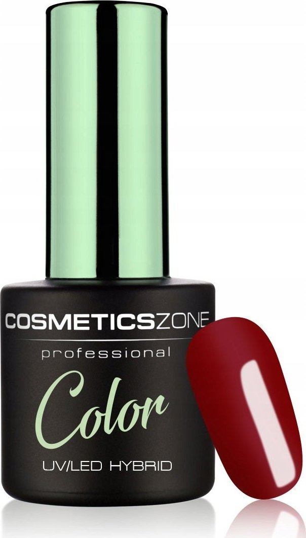 Cosmetics Zone Lakier hybrydowy hipoalergiczny ciemny czerwony 7ml - Maroon 062
