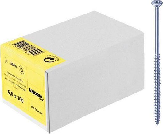 E-NORMpro Wkret d.plyt wior., leb wpuszcz., ocynk., niebieski,gwint czesc.,PZD6,0x90/54, opak.handl.E-NORMpro