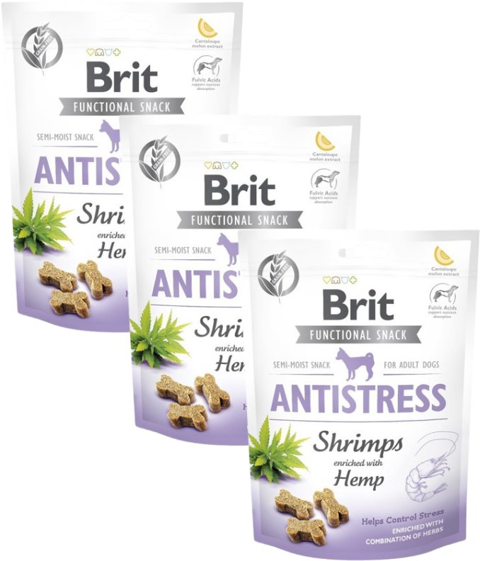 BRIT CARE DOG FUNCTIONAL SNACK SHRIMP ANTISTRESS 3x150g