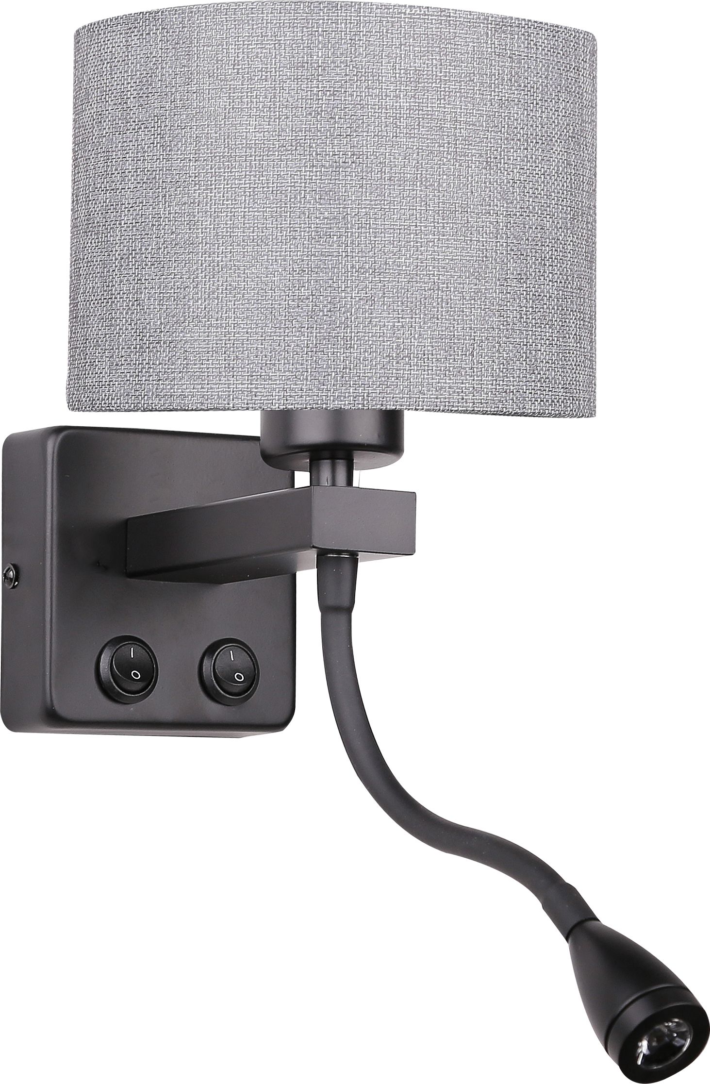 Kinkiet Candellux Kinkiet ścienny nowoczesny czarny Candellux POLO nad łóżko ledowy 21-75499