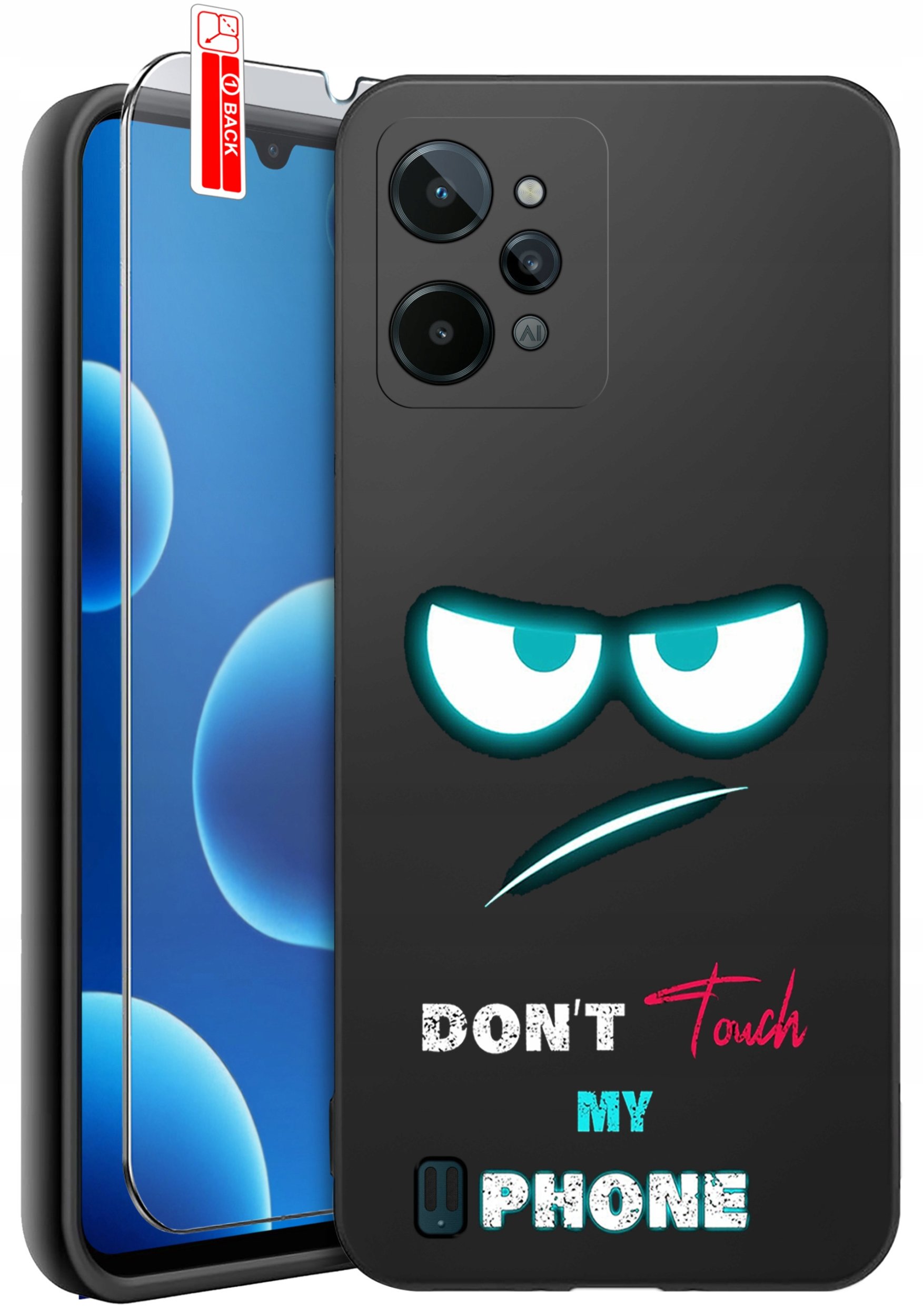 krainaGSM ETUI do Realme C31 | WZORY | SILIKONOWE MATT CASE + SZKŁO 9H