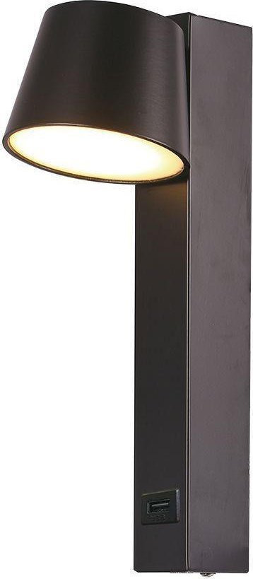 Oprawa LED V-TAC 8W Kinkiet Hotel Łóżko USB VT-10112 3000K 900lm