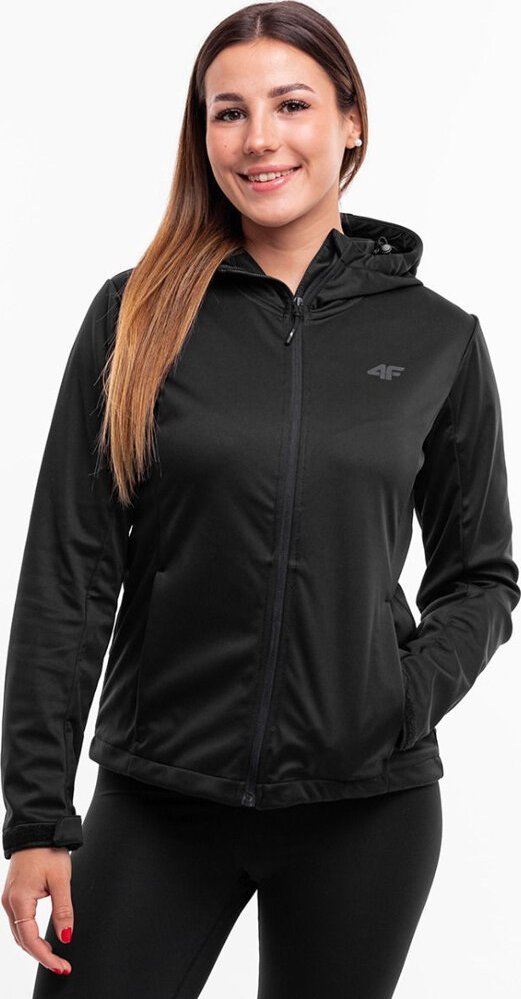 4f Kurtka przejściowa softshell z kapturem damska 4F F215 czarna XL