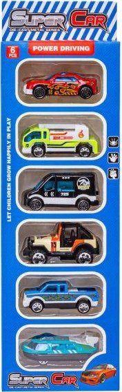 Metalowe Pojazdy, Auta, Resoraki 6 Sztuk Zestaw 1:64 Pojazd SWAT, Poduszkowiec, Jeep Turystyczny