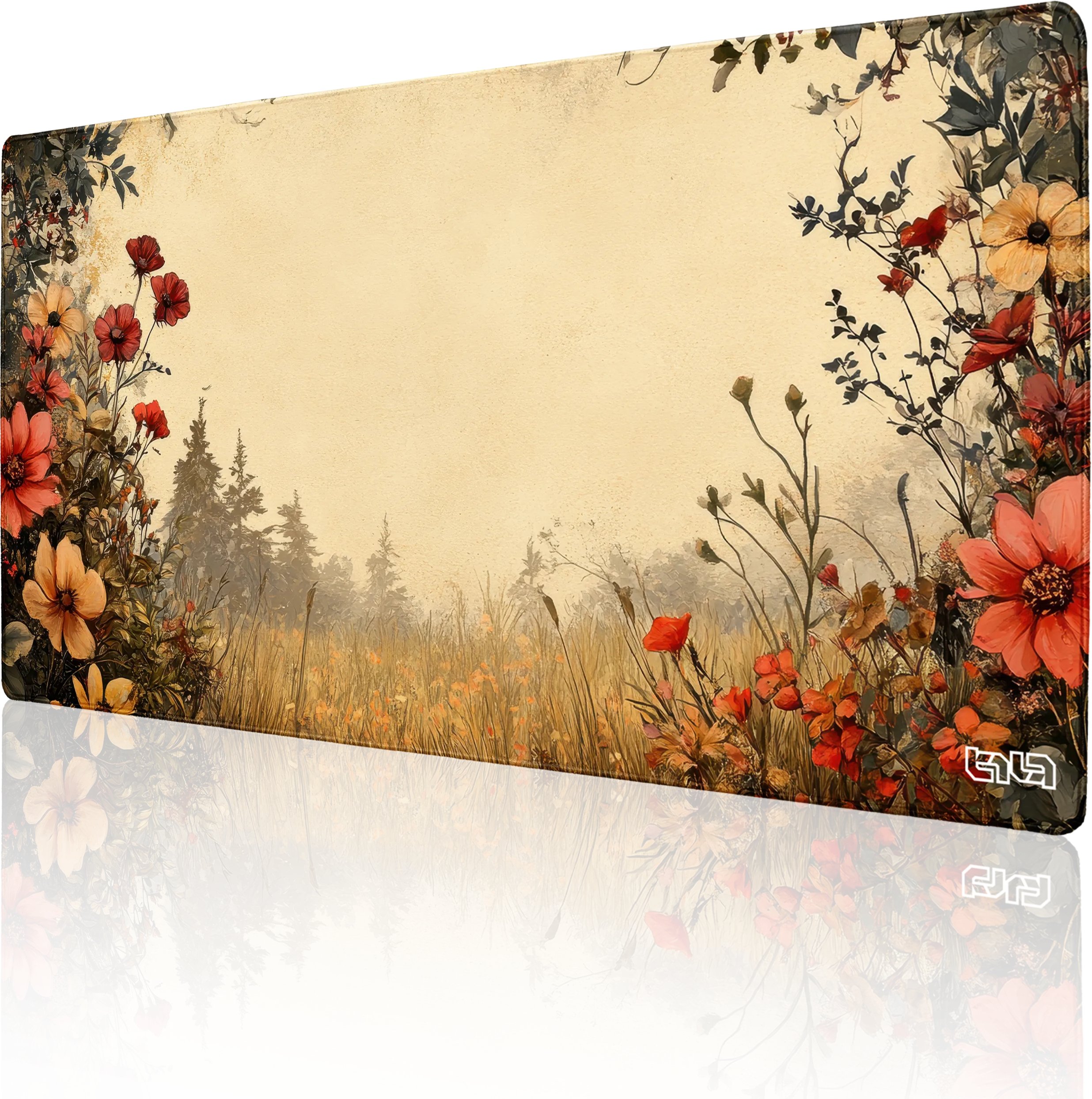 DUŻA PODKŁADKA POD MYSZKĘ Kwiecista Ramka 100x50 TILT XXL Wytrzymała
