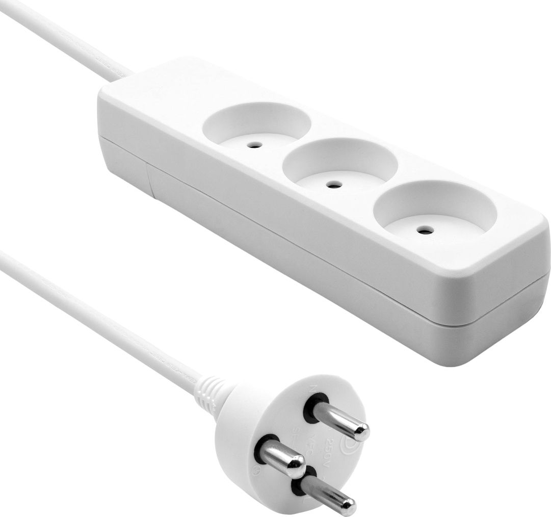 ProXtend Danish Power Strip 3-way 3 gniazda 6 m biała (K3-K06W)