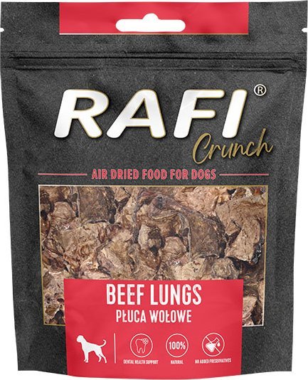Rafi Crunch Gryzaki naturalne Przysmak dla psa płuca wołowe 100 g