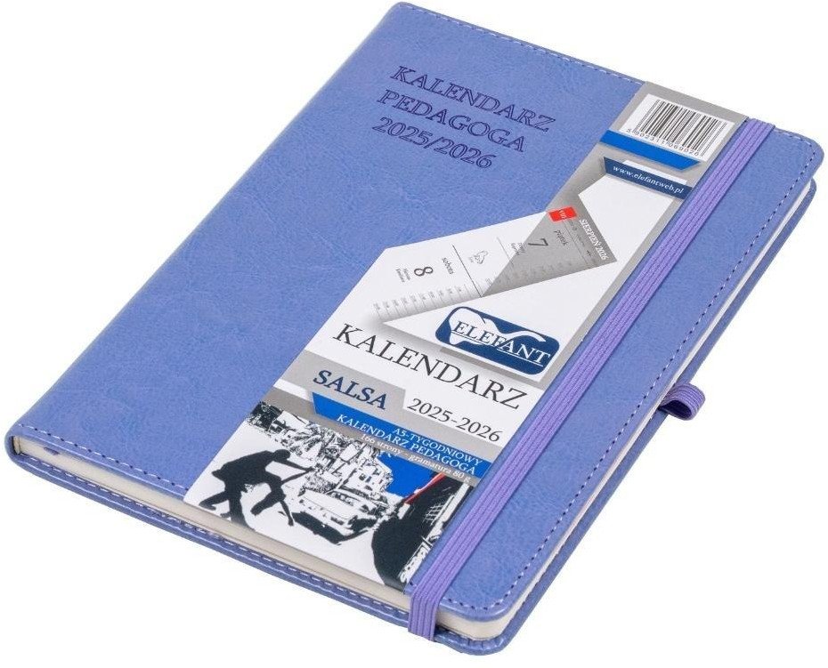 Kalendarz pedagoga 2025/26 A5 tyg Salsa fioletowy