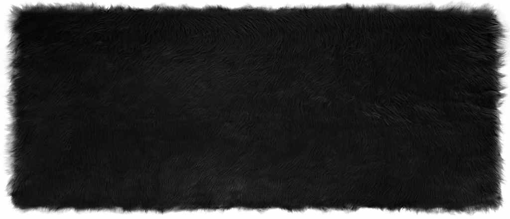 vidaXL Sztuczny dywan owczy czarny Poliester 80 x 200 cm