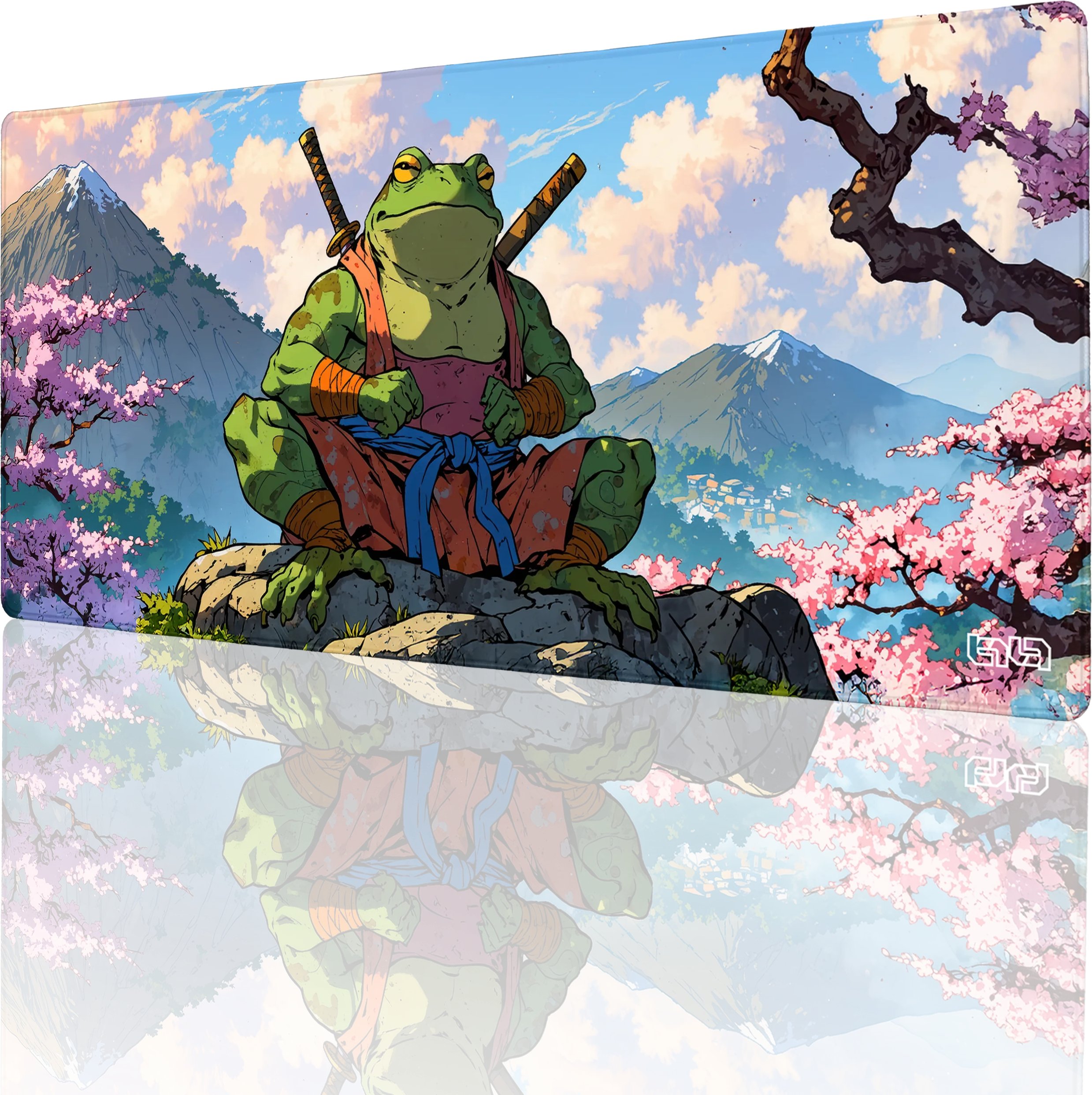 DUŻA PODKŁADKA POD MYSZKĘ Żabi Mędrzec 90x40 TILT Prezent Dla gracza XL