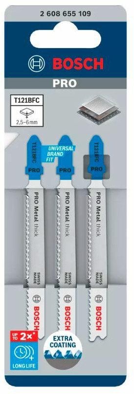 BOSCH SAW BLADE T PRO METAL THICK T121BFC 92 mm /3 pcs.