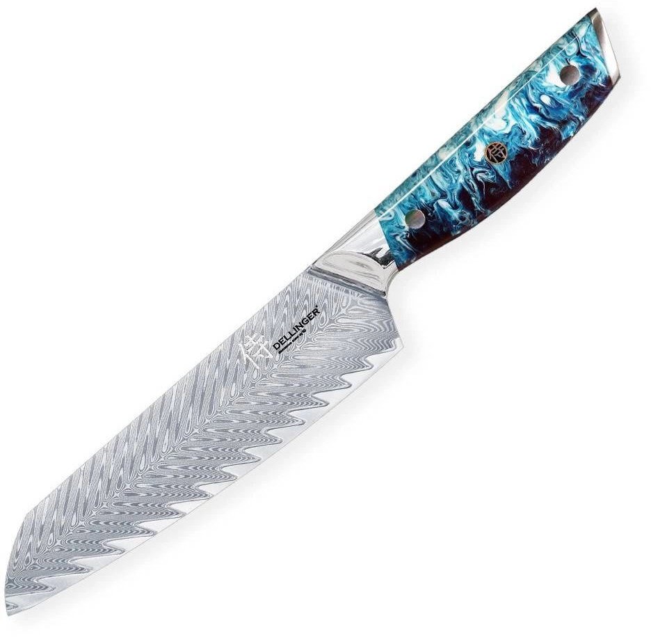 Nóż Dellinger RESIN FUTURE Santoku 170 mm [K-H189] Blue