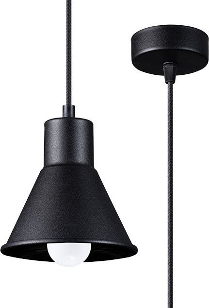 Lampa wisząca Lumes Czarna lampa wisząca w stylu loft - S166-Melvi