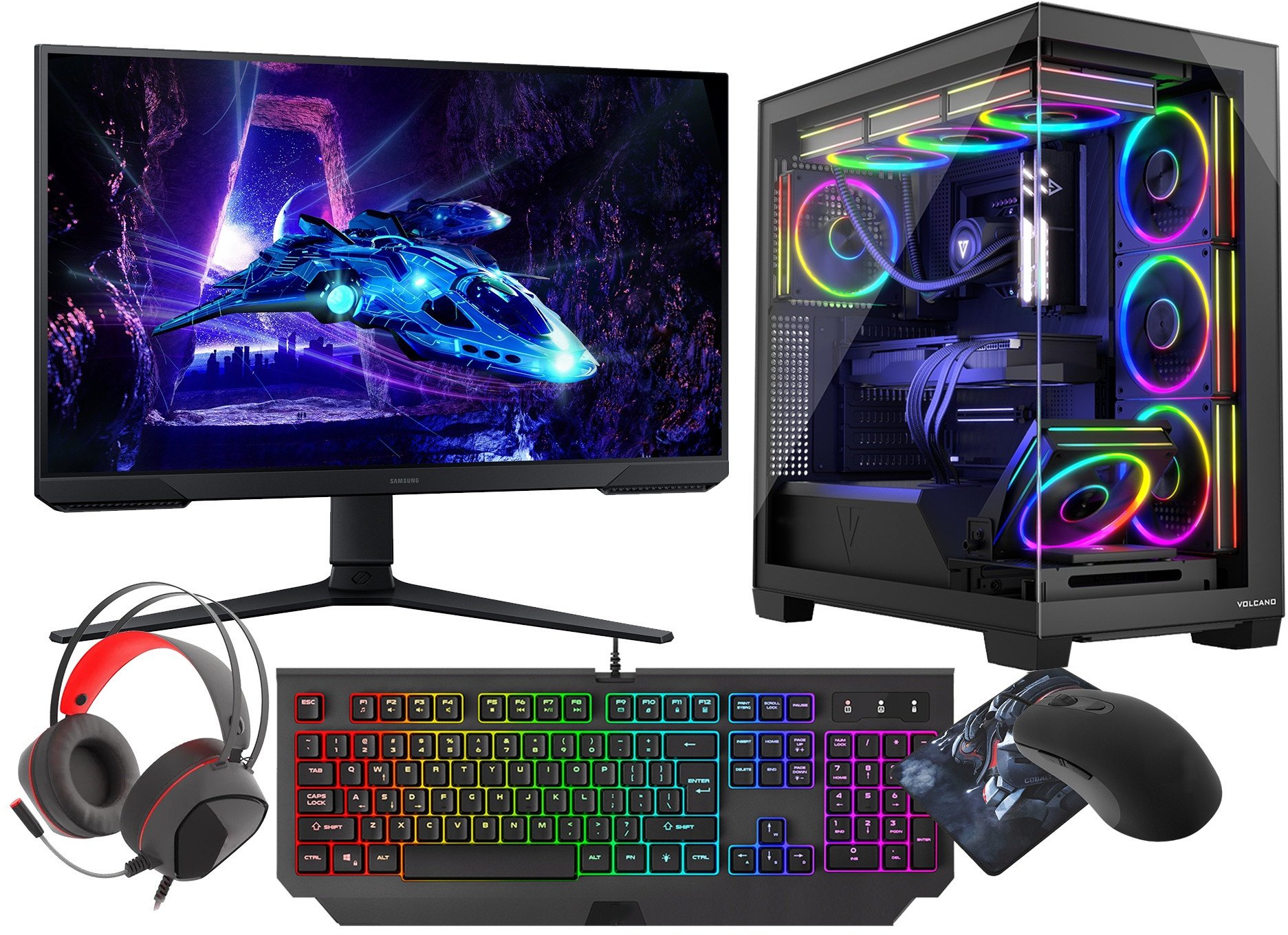 Zestaw Vist Ryzen 7 8700F RTX 5060 32GB 1TB W11 WiFi6 + LCD 24 180Hz 1ms