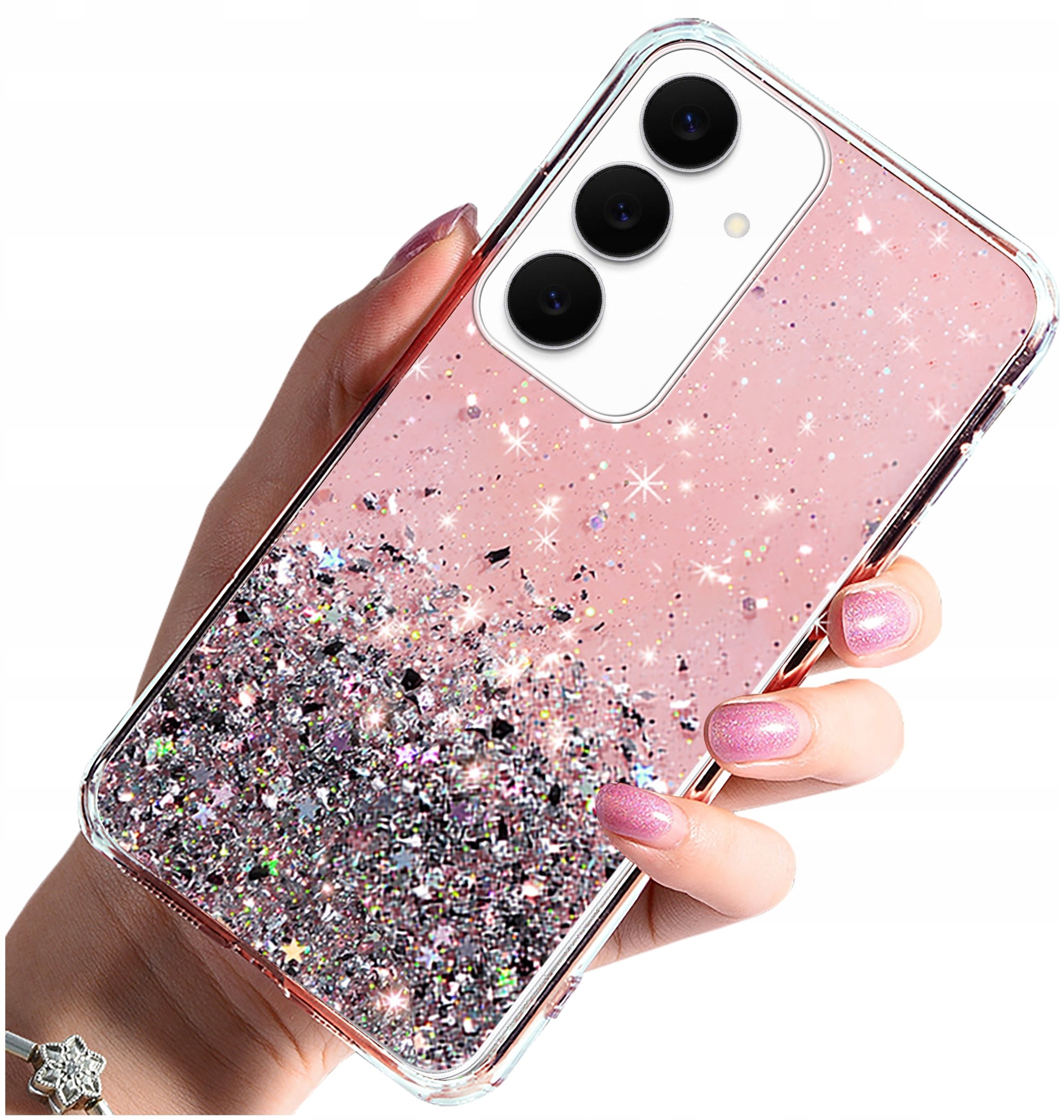 krainaGSM Etui do Samsung S25 FE Etui brokatowe plecki + SZKŁO OCHRONNE 9H