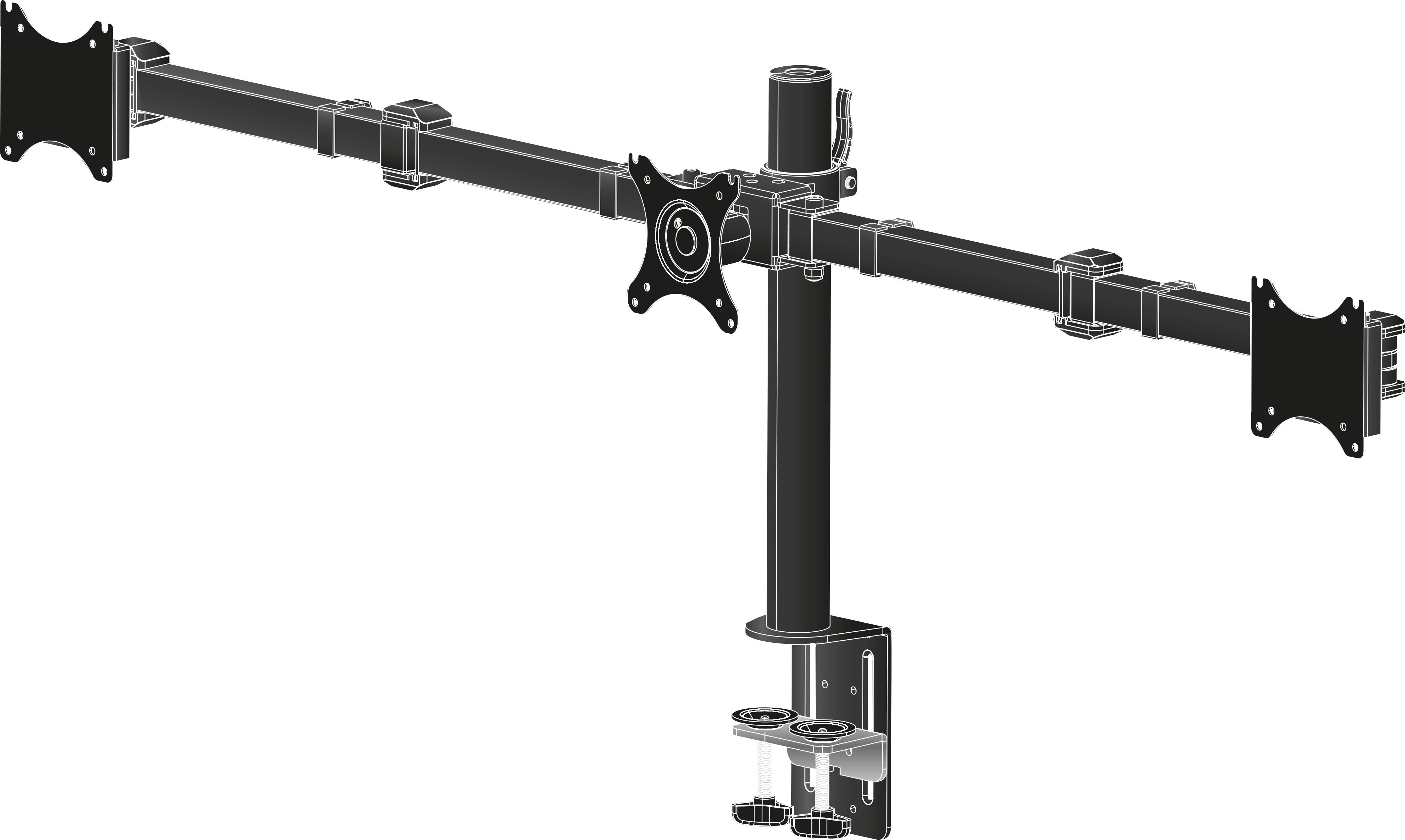 iiyama Uchwyt biurkowy na 3 monitory 10" - 27" (DS1003C-B1)