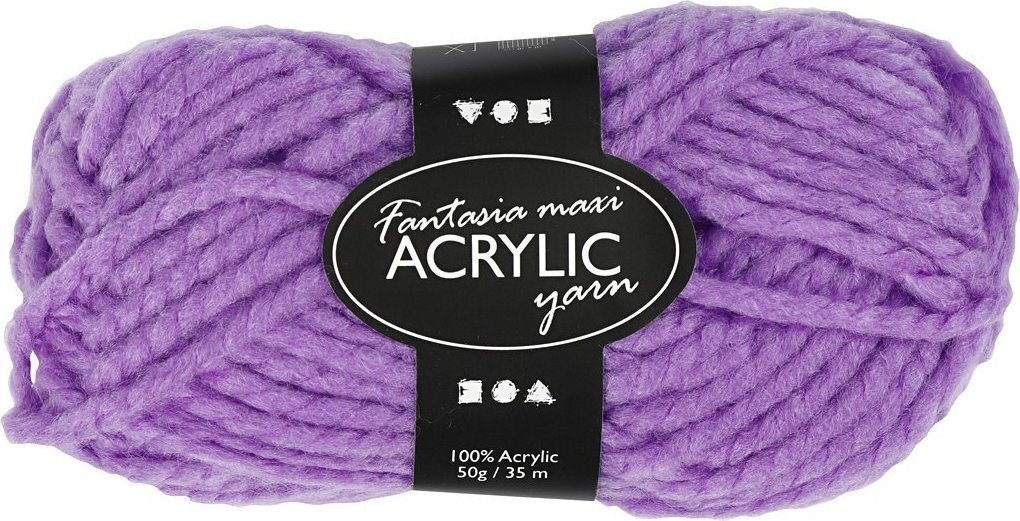 Włóczka akryl Maxi Fioletowa 50 g