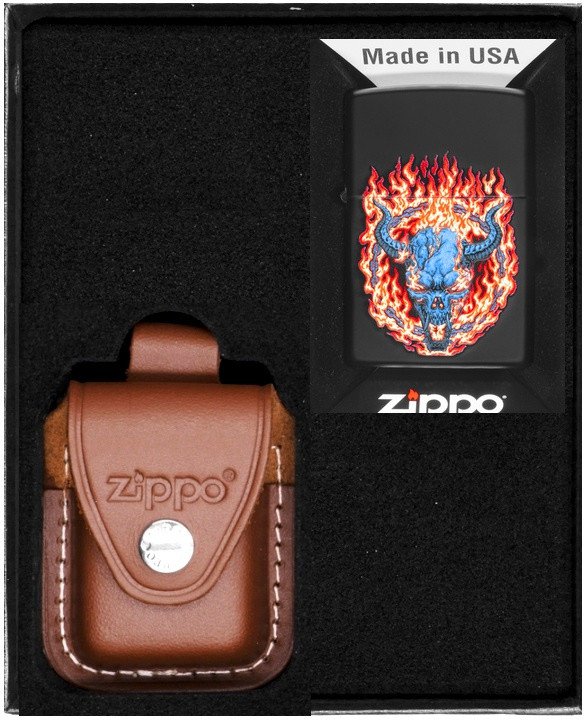 Zestaw ZIPPO Zapalniczka BURNING DEVIL Prezentowy No4