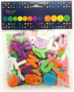 DP Craft Naklejki z pianki - Brokatowe litery