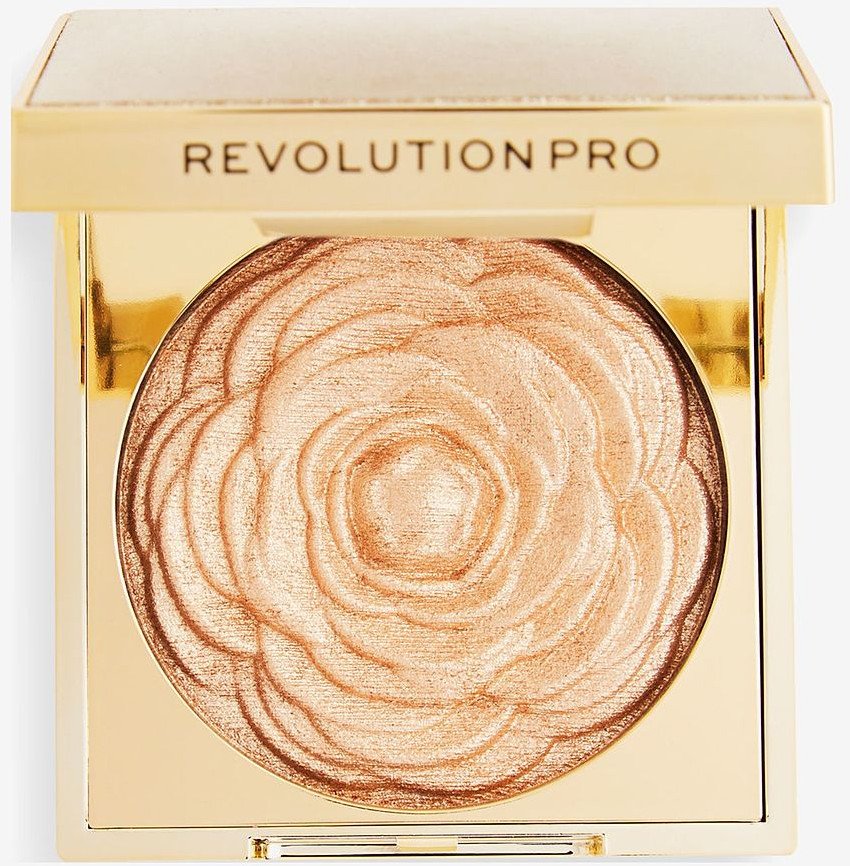 Revolution Pro, Pro Lustre, Illuminating, Blush Highlighter Compact, Golden Rose, 1 Shade, 9 g