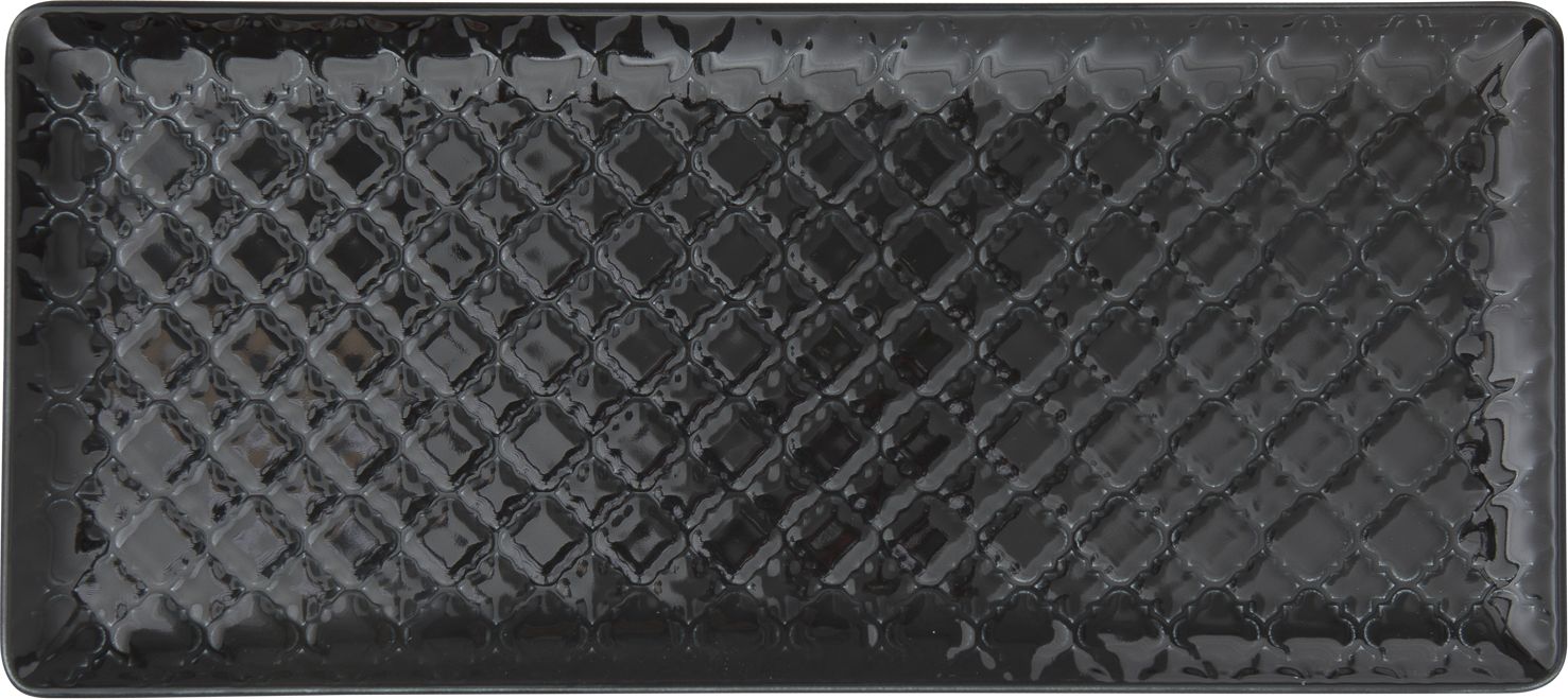 Lubiana Talerz płytki prostokątny 29x13cm Marrakesz czarny