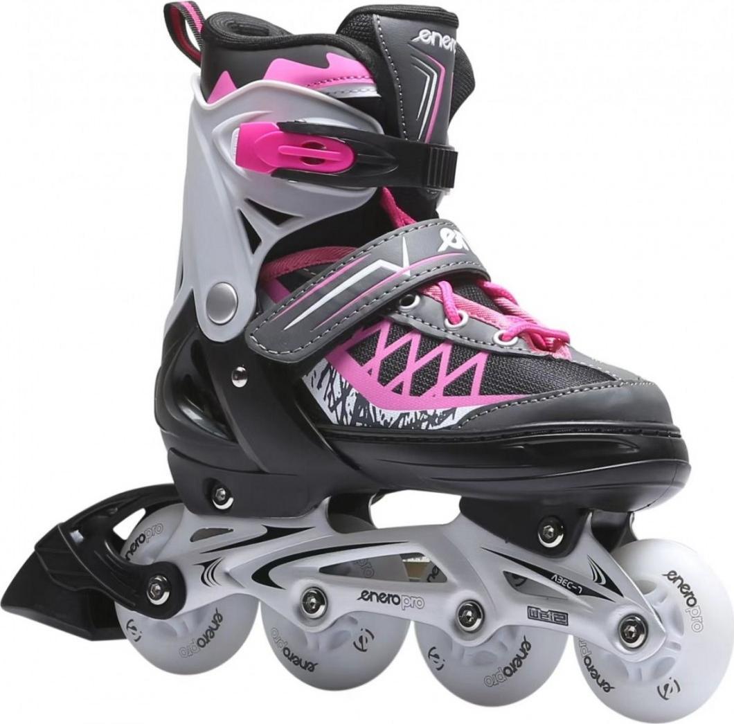 Rolki Enero Led z wymienną płozą regulowane czarne r. 34-37