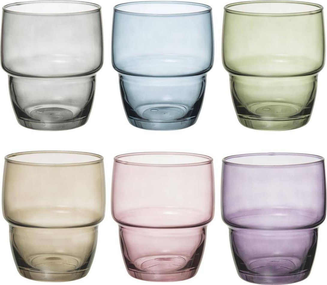 Secret de Gourmet Komplet 6 kolorowych szklanek 280 ml